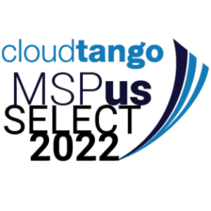 A badge from cloudtango recognizing the New York cybersecurity service provider M.A. Polce as a MSPus select for 2022.