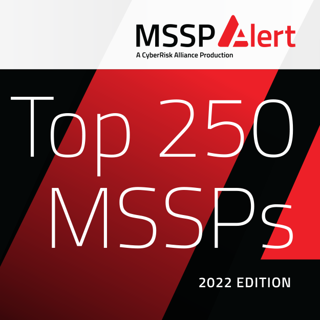 A badge awarded to M.A. Polce by MSSP Alert for being recognized as a top managed security service provider (MSSP) in the 2022 Top 250 MSSP List.