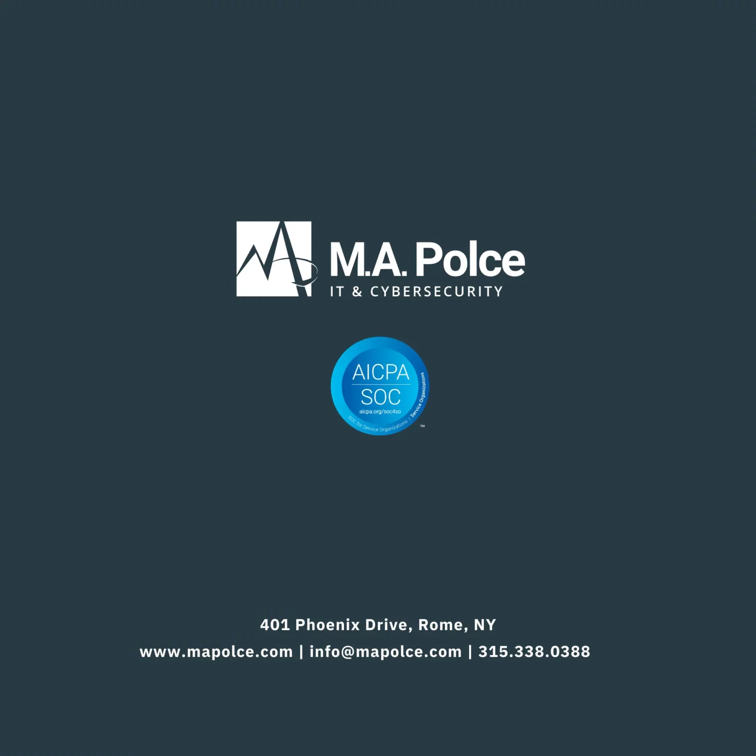Managed IT and Cybersecurity Services Company in New York Brochure MA Polce Contact info