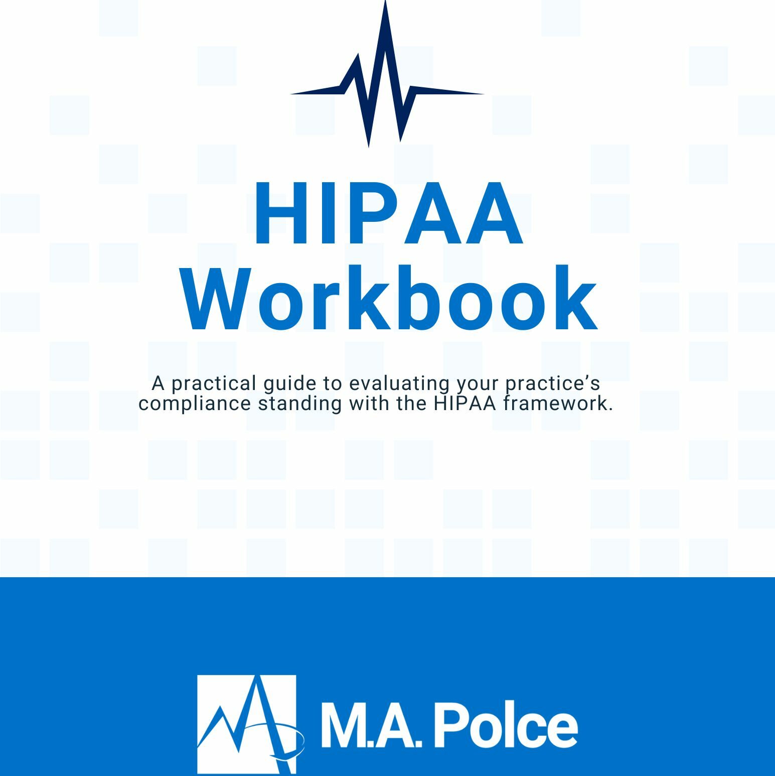 A PDF document cover of a HIPAA Compliance Workbook